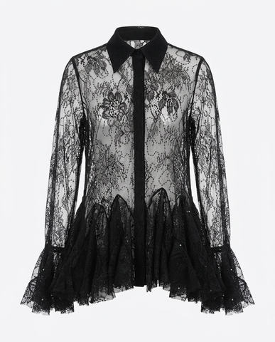 Divine Lace Ruffle Top