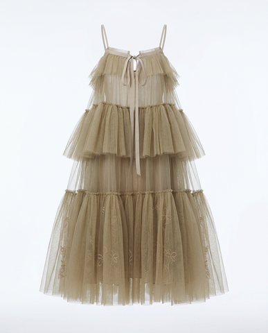 Boundless Mesh Tiered Maxi Dress