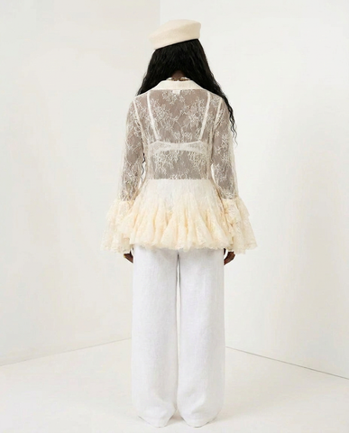 Divine Lace Ruffle Top