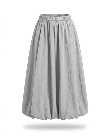 Radiant A-Line Polyester Maxi Skirt