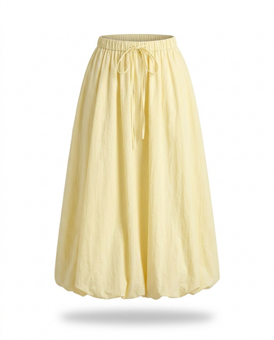 Radiant A-Line Polyester Maxi Skirt