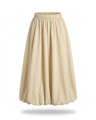 Radiant A-Line Polyester Maxi Skirt