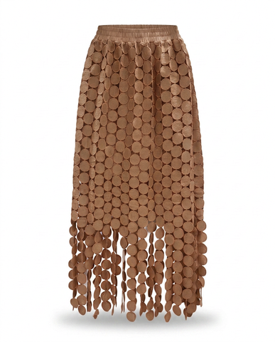 Spirited Tassel Midi Skirt