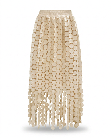 Spirited Tassel Midi Skirt