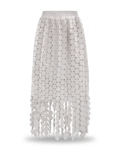 Spirited Tassel Midi Skirt