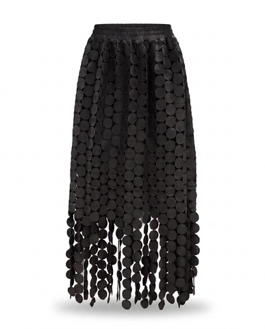 Spirited Tassel Midi Skirt