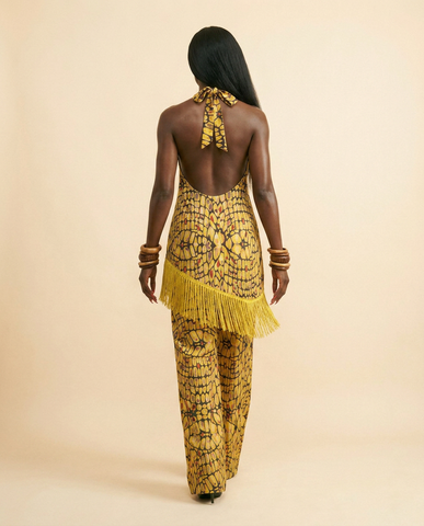 Audacious Ankara Tassel Palazzo Set