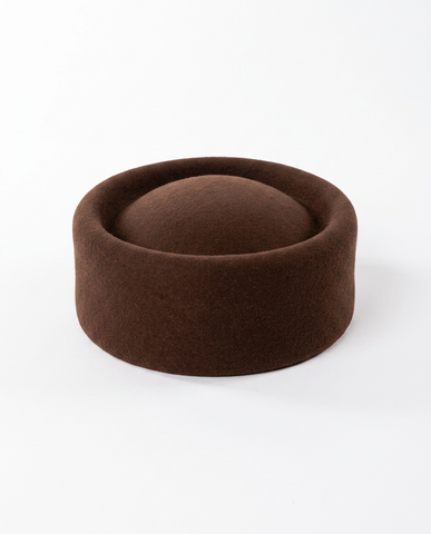 Grounded Wool Felt Pillbox Hat