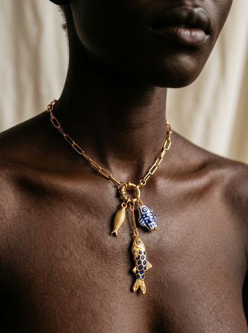 Divine Gold Sun Charm Necklace