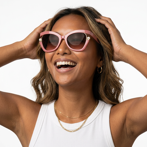 Radiant Pearl Cat Eye Sunglasses