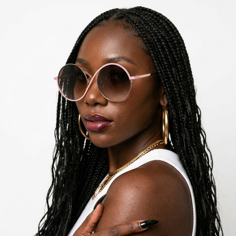 Wanderlust Gold Round Sunglasses