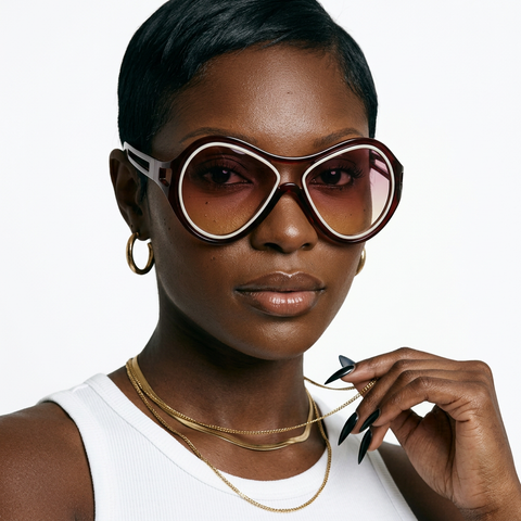 Free Spirit Plastic Oversized Sunglasses