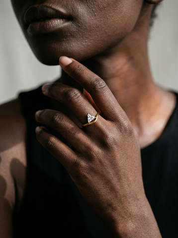 Radiant Gold Cubic Zirconia Ring
