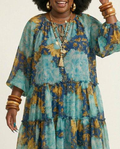 Wanderlust Chiffon Tiered Maxi Dress