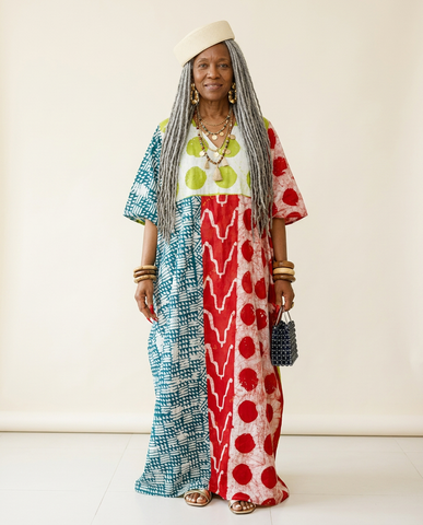 Audacious Hand-Dyed Adire Kaftan