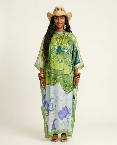 Wanderlust Printed Oversized Kaftan