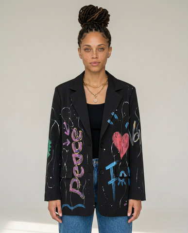 Audacious Graffiti Loose Blazer