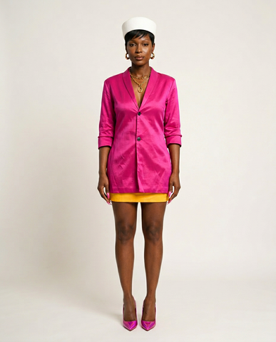 Confident Taffeta Blazer Skirt Set