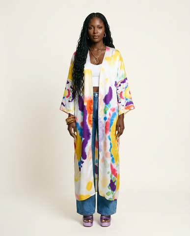 Vibrant Tie-Dye Bohemian Kimono