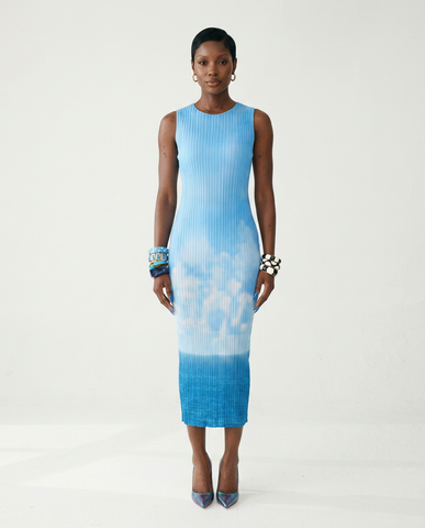 Wanderlust Pleated Ombre Maxi Dress