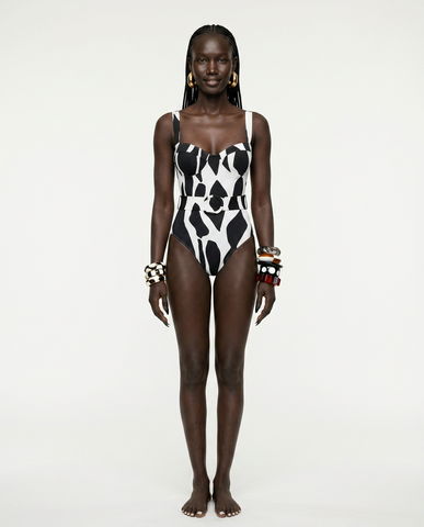 Fierce Abstract Printed Bikini Set