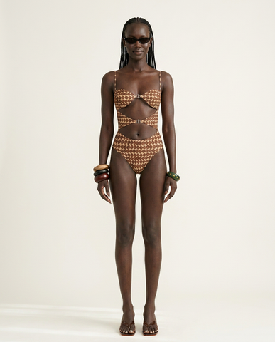 Fearless Cutout Printed Swimsuit