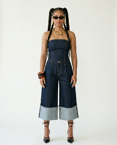 Unstoppable Cropped Wide-Leg Jeans