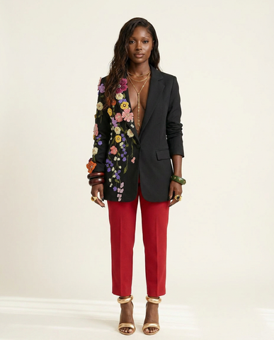 Final Sale Flower Blazer