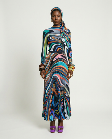 Vibrant Folded Gradient Two-Piece Set