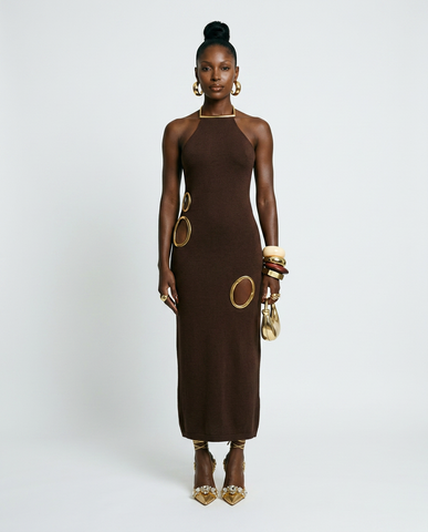 Final Sale Cutout Halter Maxi Dress