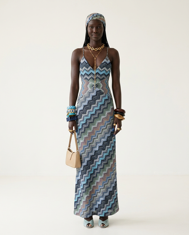 Free Spirit Chevron Knit Maxi Dress