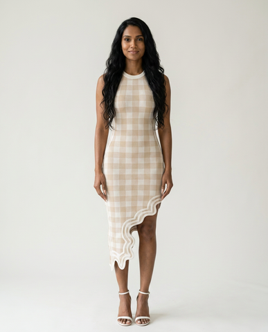 Sterling Plaid Asymmetrical Dress