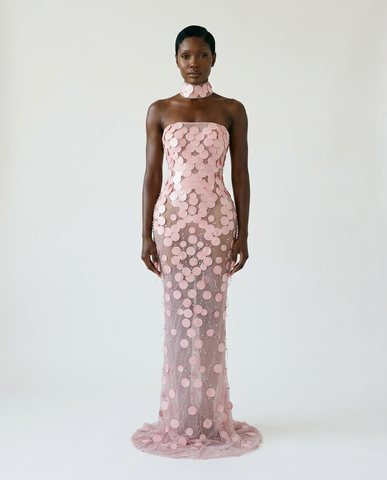 Rosewater Sequin Gown