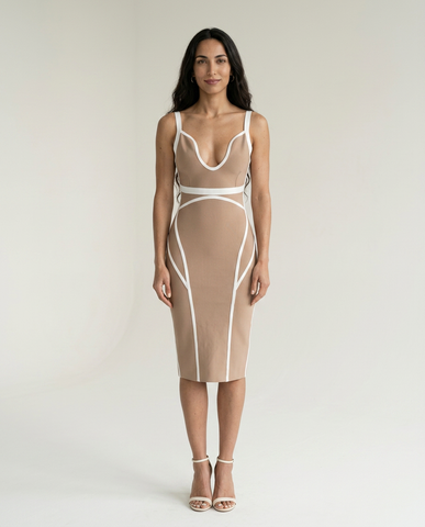 Onyx Sculpting Midi Dress