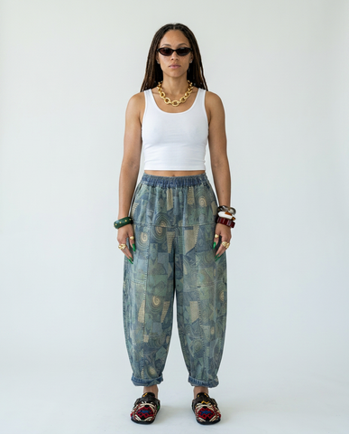 Wanderlust Printed Loose Harem Jeans