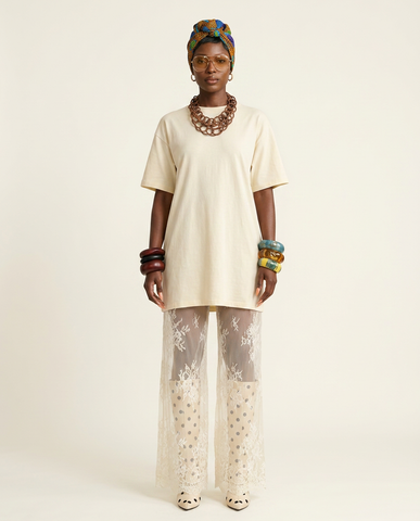 Ethereal Lace Patchwork Maxi Dress