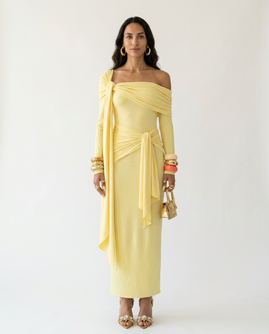 Worthy Spliced Bandage Maxi Dress