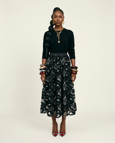 Sovereign Pleated Boho Maxi Skirt