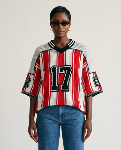Audacious Striped Oversized Sweater