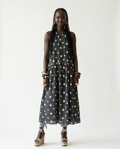 Liberated Dot Embroidered Maxi Dress