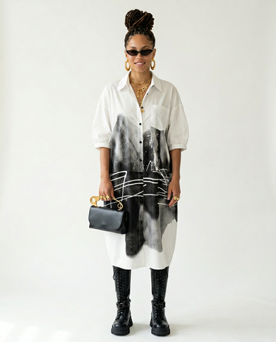 Limitless Printed Loose Shirt Dress