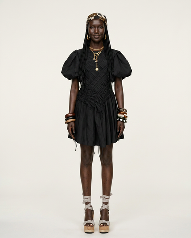 Vibrant Ruffled Asymmetrical Mini Dress