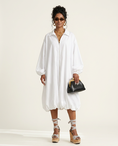 Radiant Loose Lantern Sleeve Dress