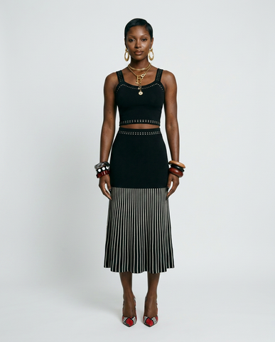 Ethereal Ribbed Pleated Two-Piece Set