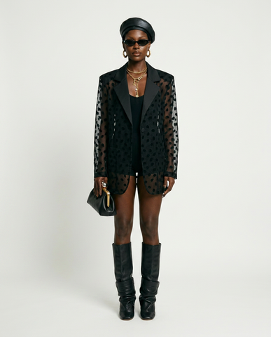 Daring Lace Patchwork Blazer