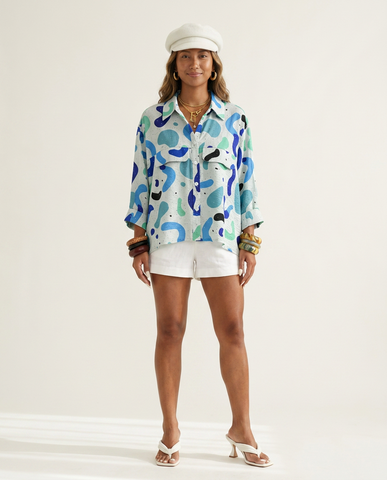Vivacious Abstract Print Blouse