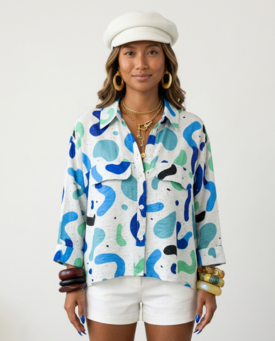 Vivacious Abstract Print Blouse
