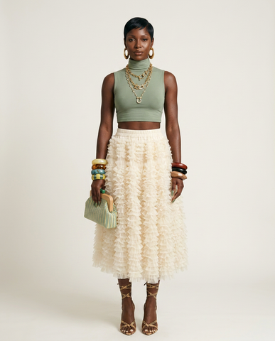 Limitless Tiered Chiffon Maxi Skirt
