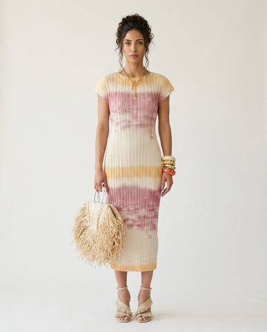 Free Spirit Pleated Ombre Maxi Dress