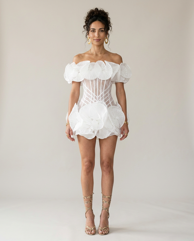 Worthy Off-Shoulder Ruffle Mini Dress